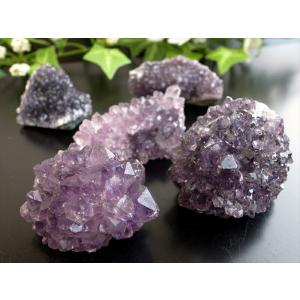5個セット フラワーアメジスト クラスター 重さ 計181g 美結晶 愛の守護石 紫水晶 天然石 1点物 ブラジル産 パワーストーン 天然石