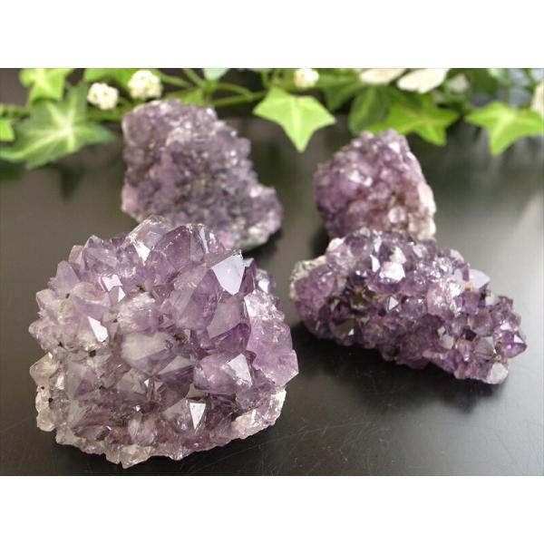 4個セット フラワーアメジスト クラスター 重さ 計170g 美結晶 愛の守護石 紫水晶 天然石 1...