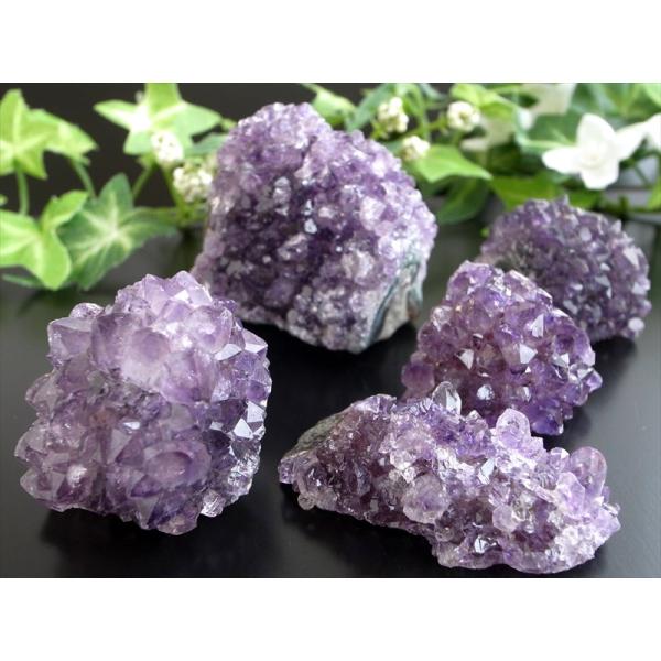 5個セット フラワーアメジスト クラスター 重さ 計214g 美結晶 愛の守護石 紫水晶 天然石 1...
