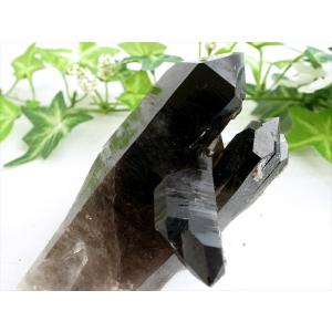 待望の再入荷 アーカンソー 州 産 モリオン 結晶 クラスター 最大幅約83mm 重さ170g 最強の魔除け・邪気払いの石 1点物 艶々極上 黒水晶 アーカンソー 州 産