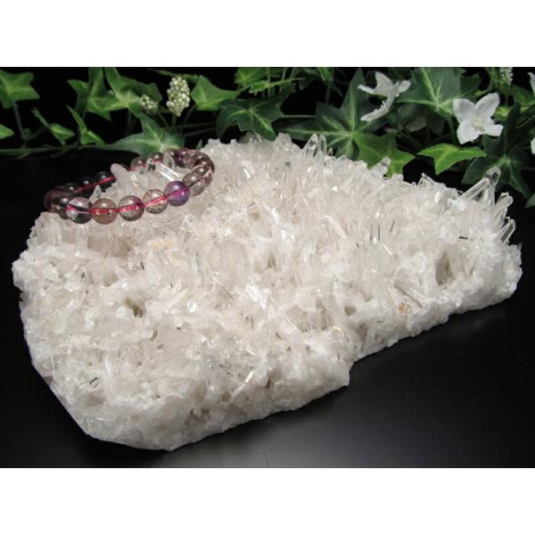 ニードル結晶 4A 四川省産 水晶 クラスター 最大幅168mm 重さ743g 超透明 超人気針状群...