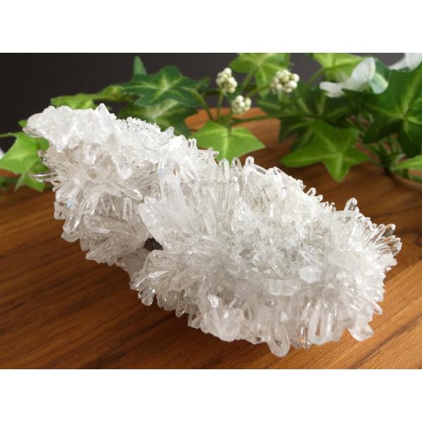 5A 超透明花咲き結晶 四川 フラワー水晶 クラスター 最大幅約87mm 重さ195g 超人気 花咲...