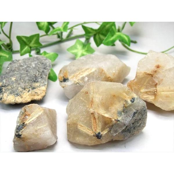 金針水晶原石 ゴールドルチル 原石 300gパック 約3-6個入り しっかり大きめサイズ ゴールド二...