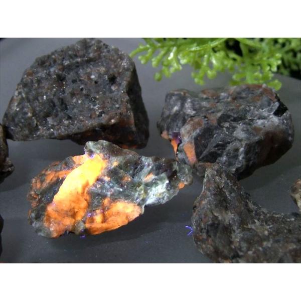 セット売り ユーパーライト 原石 詰合せ 1袋約100g ブラックライトでオレンジ色に蛍光 悪いもの...