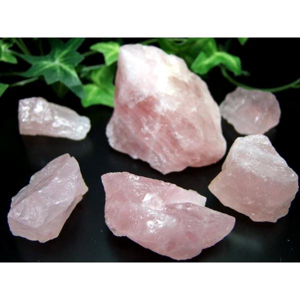 200gセット売り ディープローズクォーツ ラフ 詰め合わせ 200gパック 3個-5個入り 透明感...