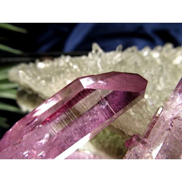 数量限定入荷 極上 パープルオーラクォーツ 単結晶ポイント 原石 約10g-12g 1個売り ギャラ...