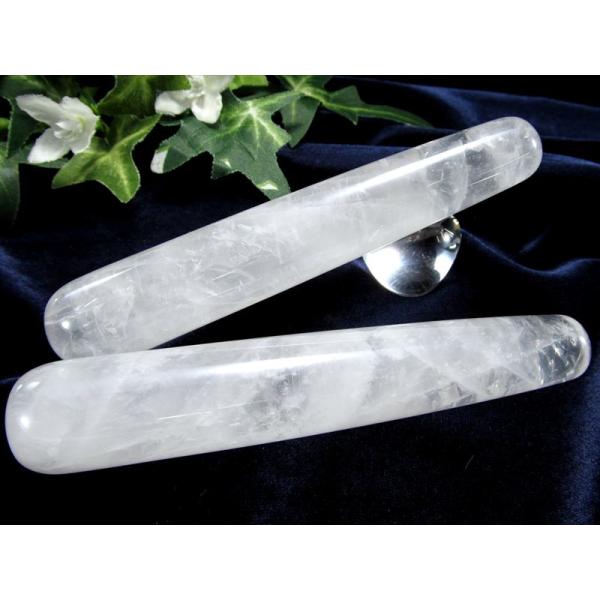 天然水晶 マッサージ棒 ストレート型 長さ約110mm前後 太さ約15mm-20mm前後 天然水晶 ...