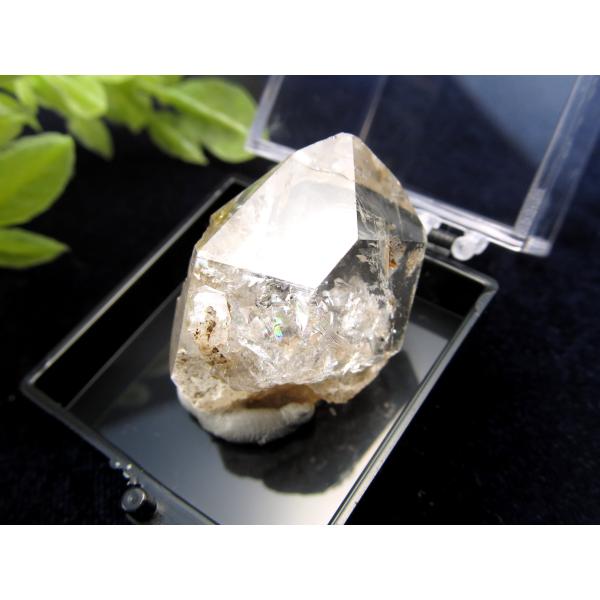 ハーキマーダイヤモンド（ハーキマー水晶）結晶 28mm 約21g（ケース含めて） 透明 両剣水晶 イ...