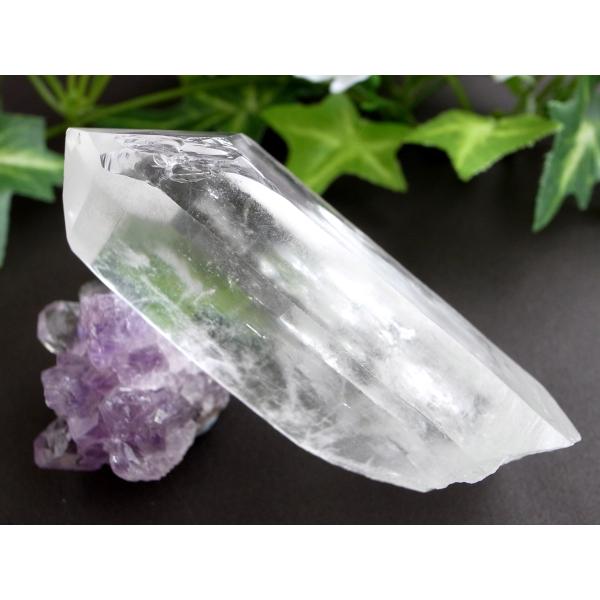 激レア 溶け跡くっきり カブラル産 レムリアン単結晶 ライトニングクリスタル(雷水晶) 幅 約71m...