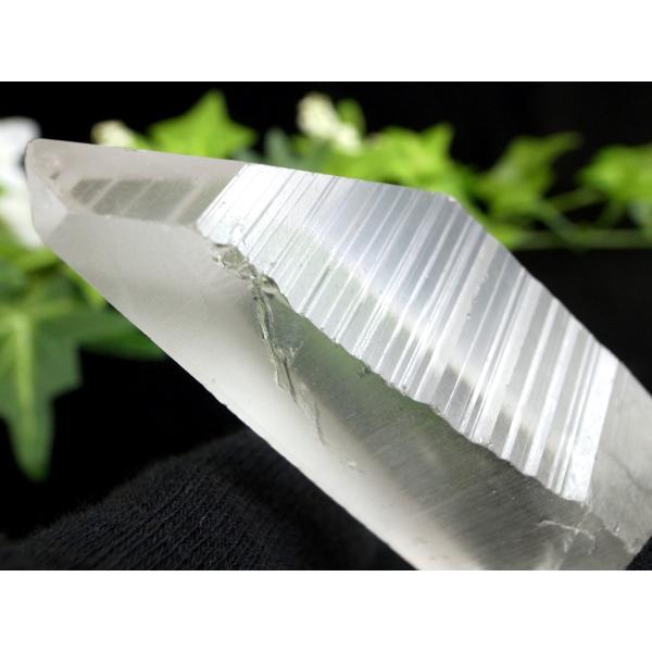 激レア 溶け跡くっきり カブラル産 レムリアン単結晶 ライトニングクリスタル(雷水晶) 幅 約89m...