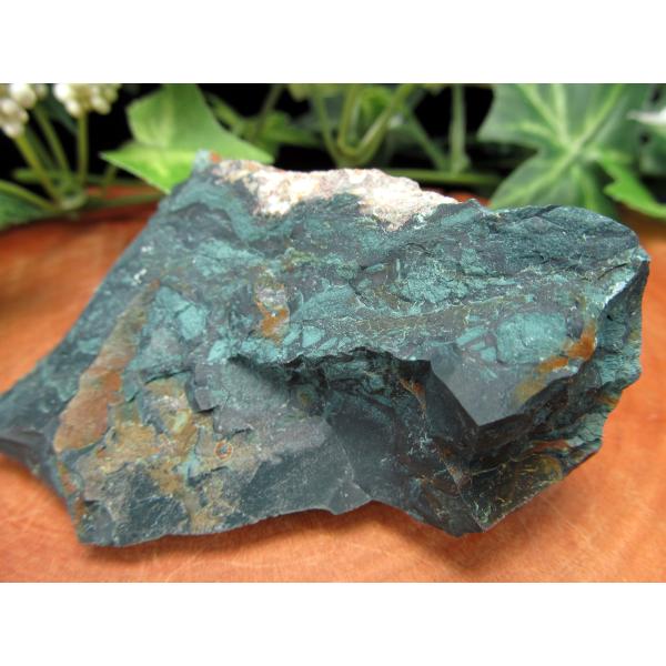 高品質 濃い緑 出雲石 碧玉 原石 深緑タイプ 97g 幅69mm 大地のパワーを感じる石 ジャスパ...