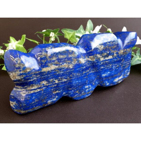 4A ラピスラズリ 磨き原石 タンブル 最大幅141mm 重さ501g 幸運の象徴 世界最古のパワー...