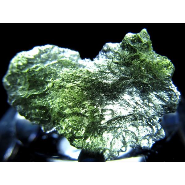 超希少 モルダバイト 原石 ルースケース付き 幅 23mm×17.5mm 重さ 1.7g 超透明 隕...