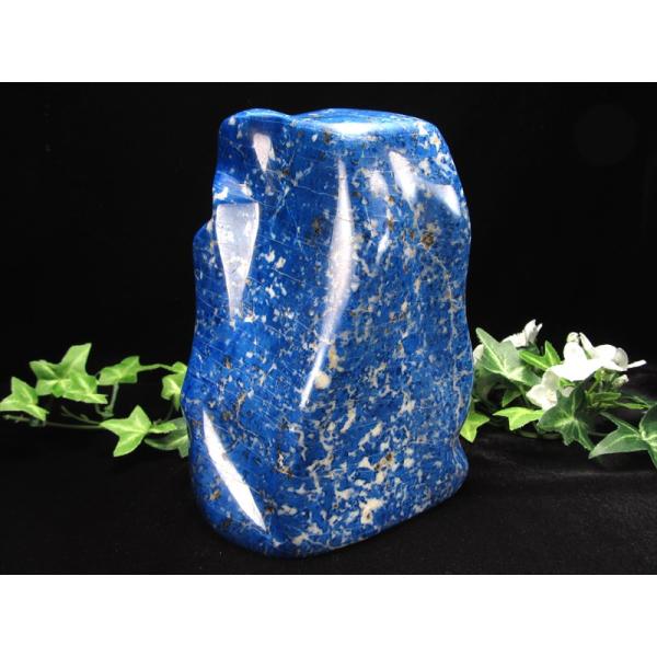 3A ラピスラズリ 磨き原石 タンブル 最大幅149mm 1.777kg 幸運の象徴 世界最古のパワ...