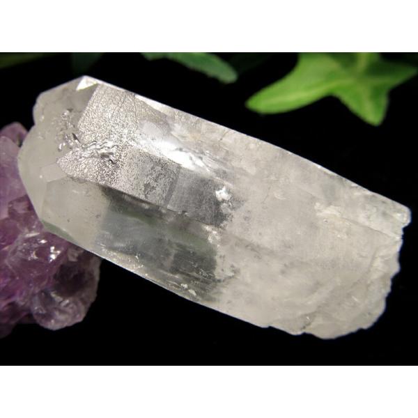 激レア 溶け跡くっきり カブラル産 レムリアン単結晶 ライトニングクリスタル 雷水晶 幅52mm 重...