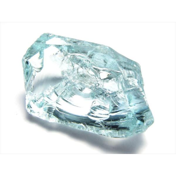 虹入り アンダラクリスタル シアンエンジェル ラフ原石 ピラミッドケース付き 最大幅33mm 重さ1...