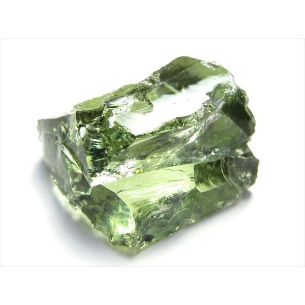 気泡・虹入り アンダラクリスタル テラオリーブ ラフ原石 ピラミッドケース付き 最大23mm 重さ1...