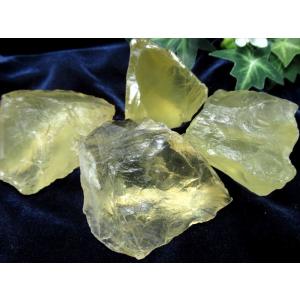 瑞々しいイエローの天然石 レモンクォーツ ラフ...の詳細画像1