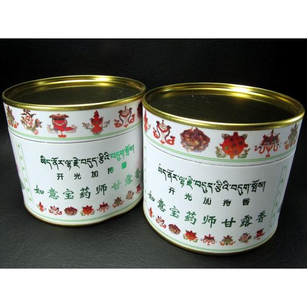 高級 チベット族秘伝 如意宝 薬師甘露香 白缶 長時間渦巻タイプ 浄化用 如意宝 除障香 薬師甘露香...