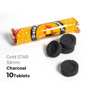GOLD STAR チャコール(木炭) 約33mm ホワイトセージ・パロサントパウダー・チップ香・粉末香などの薫香の燃焼に便利