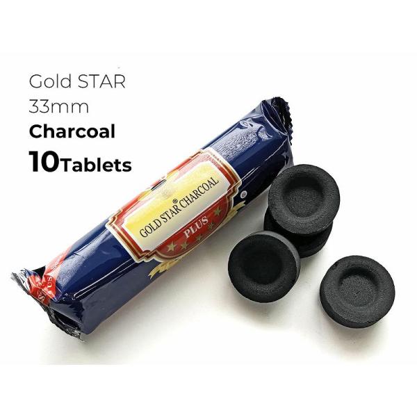GOLD STAR チャコール 木炭 約33mm ホワイトセージ・パロサントパウダー・チップ香・粉末...