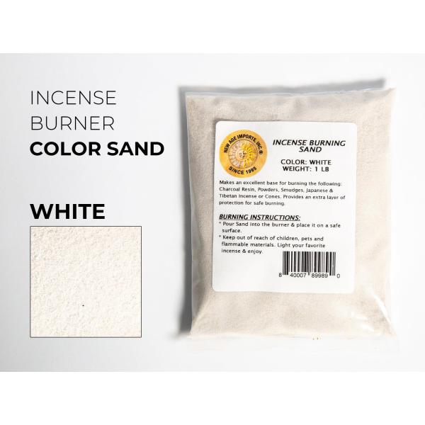 香炉用 色砂 香炉砂 インセンスバーナー用 カラーサンド 1袋 約450g入り ホワイト パワースト...