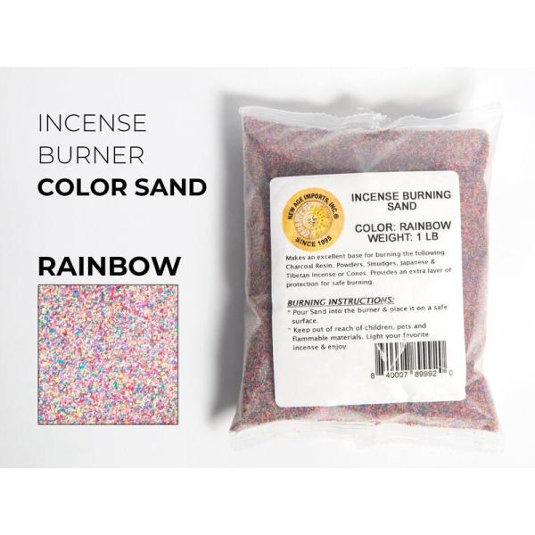 香炉用 色砂（香炉砂）インセンスバーナー用 カラーサンド 1袋 約450g入り レインボー パワース...