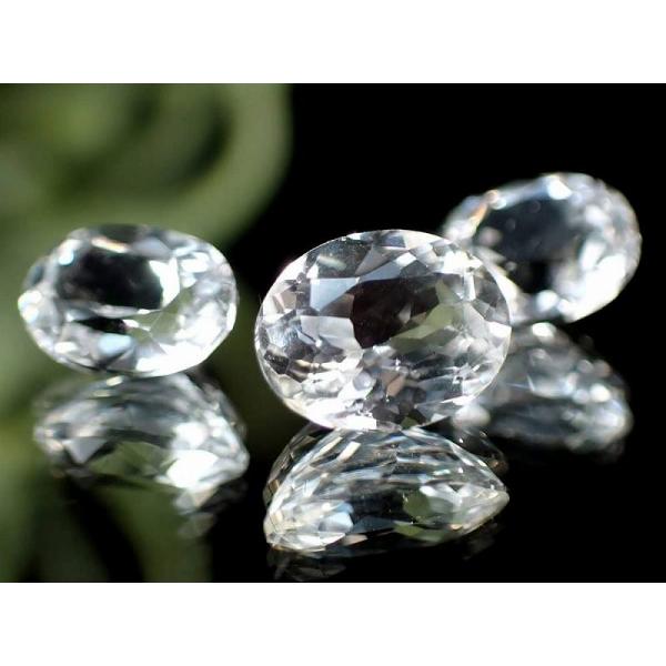 マダガスカル産フェナカイト 宝石質 ホワイト・フェナカイト ルース オーバルカット 最大幅約7mm×...