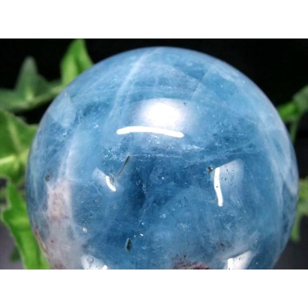 限定1個 サンタマリアブルー 4A 濃い アクアマリン 丸玉 台座付き 54mm 3月の誕生石 海の...