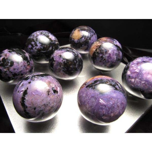 チャロアイト 丸玉 直径36-38mm マーブル 世界三大ヒーリング石 チャロ石 ロシア産 パワース...