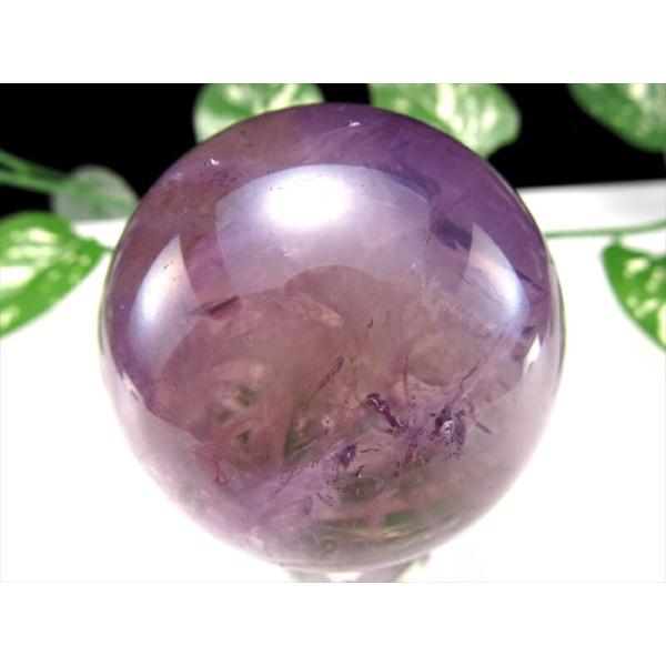 虹入り アメトリン 丸玉 台座付き 直径49.7mm 重さ170g 紫黄水晶 透明 愛の守護石 癒し...