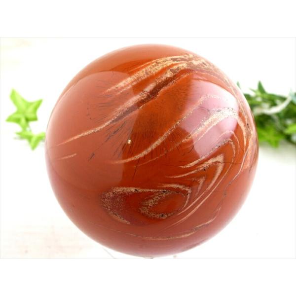 運気上昇・開運の象徴 レッドジャスパー 丸玉 強力な浄化作用 直径 約82mm 重さ 818g イン...