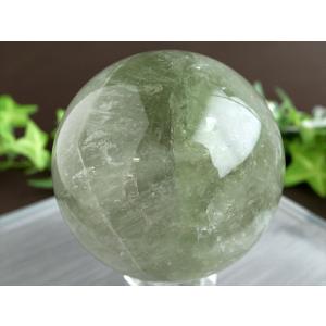 超透明 5A 虹入り シトリン 丸玉 台座付 直径約44mm 重さ121.1g 透明感