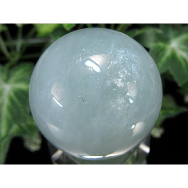 高品質 潤いたっぷり アクアマリン 丸玉 台座付 直径33mm 重さ52.3g 3月の誕生石 海の守...