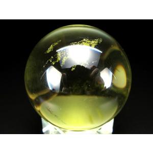 ラダー 5A 超透明 天翔ける シトリン 丸玉 台座付 直径40mm 重さ87g 金運 財運 幸運 お守りにも 一点もの ブラジル産 パワーストーン 天然石