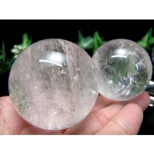 天然透明水晶 丸玉 直径38mm-40mm す...の詳細画像4