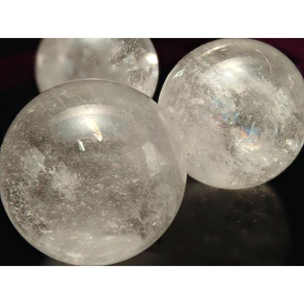 スノータイプ マニカランクォーツ丸玉 約18mm-20mm ギャランティカード付き 極上透明 パワー...