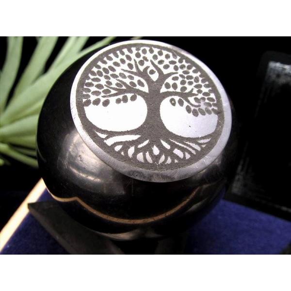 生命の樹 シュンガイト ツリーオブライフ デザイン丸玉 直径約50-52mm 1個売り 地球上で唯一...