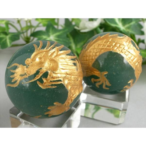 金塗り 五本爪龍彫り アベンチュリン 丸玉 直径約30mm 1個売り 運気上昇・開運の象徴 縁起物 ...