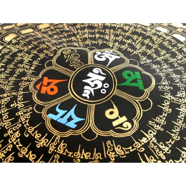 種子 しゅじ 曼荼羅 曼陀羅 図像 サイズ約35cm×35cm 僧侶・タンカ絵師による肉筆 手書きの...