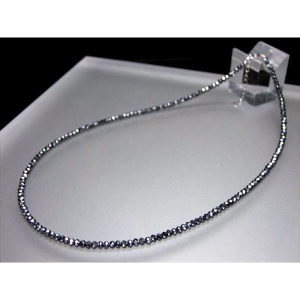 テラヘルツ鉱石 ボタンカット ネックレス 幅約3mm 長さ約40cm+3cm アジャスター付 202...