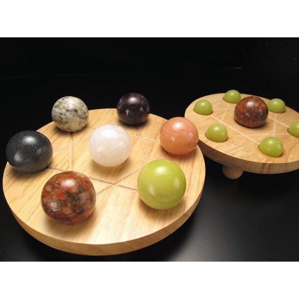 ナチュラル素材の七星盤 石に優しい天然 木製 七星陣 直径120ミリ ラバーウッド ゴムの木 使用 ...