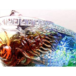 瑠璃製 レインボーカラーの亀装飾 元宝 元寶 ...の詳細画像3