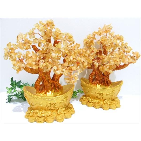 元宝タイプ 大 招財樹 シトリン 金のなる木 縦約30cm 黄水晶 風水アイテム インテリアやプレゼ...