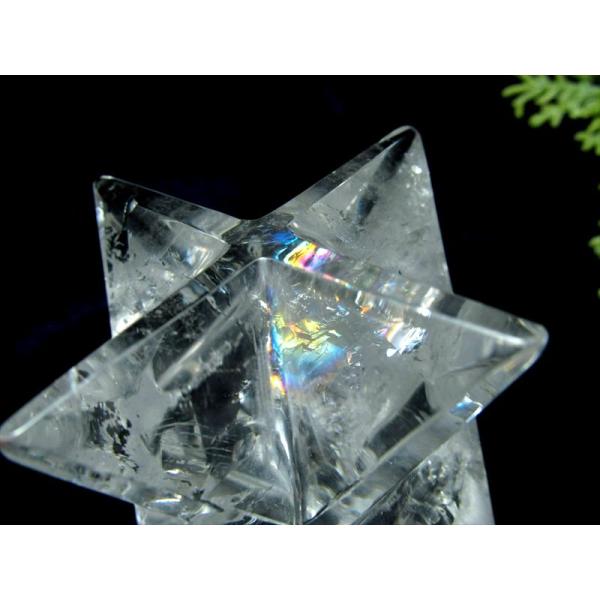虹入り 天然水晶 マカバスター 最大幅約39mm 104.0g 精神と肉体の調整 純粋と浄化を象徴す...