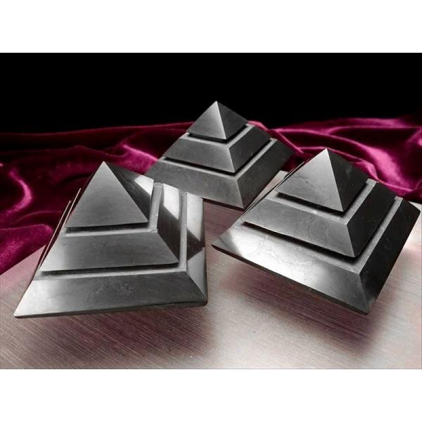 ギャランティカード付属 Sサイズ シュンガイト シュンガ石 ピラミッド 幅約4.5cm-5.5cm×...