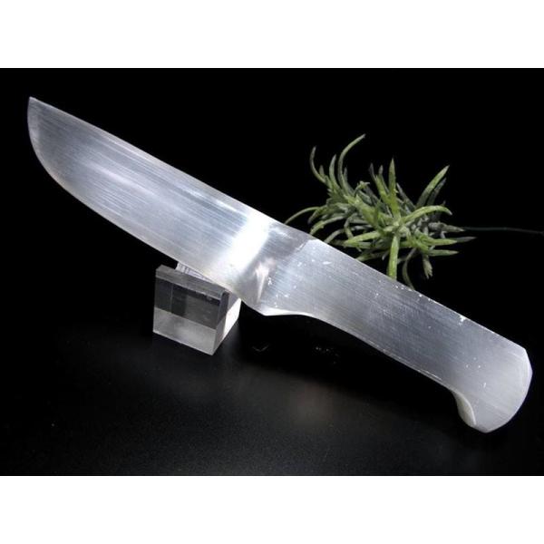 小サイズ 美品キャッツアイ セレナイト (ジプサム 透石膏) 1個売り アセイミー(短剣) 全長約2...