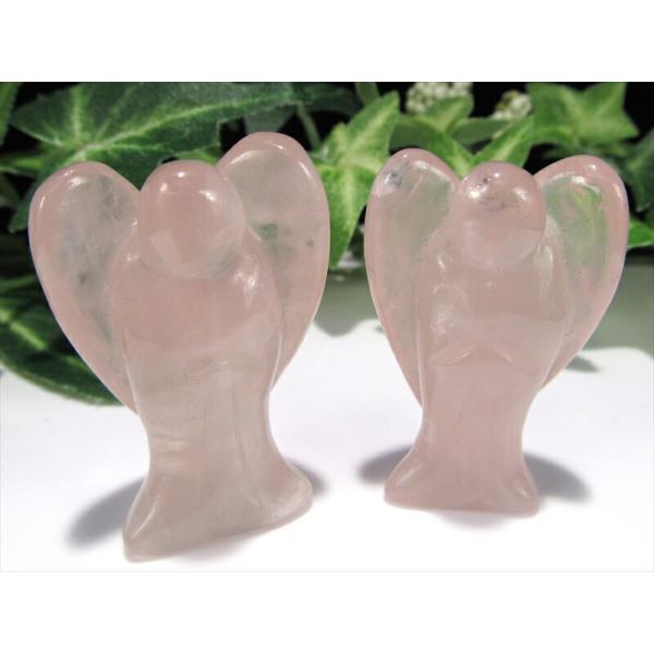 ローズクォーツ エンジェル彫り 1個売り 約15g-20g前後 恋愛運の象徴 インテリアに 風水グッ...