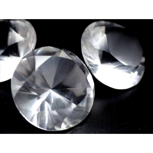 デンバー展示会商品 天然水晶ダイヤモンドカットストーン 約22g-24g 1個売り 極上透明 レムリ...