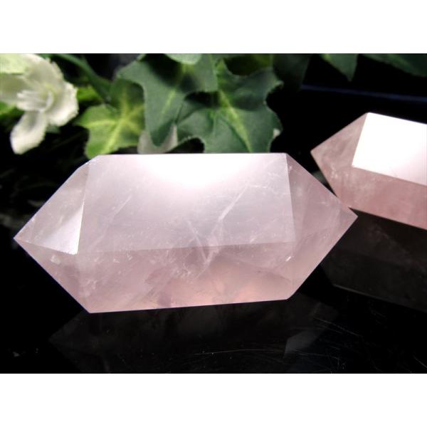 ローズクォーツ ダブルポイント 双剣 重さ20g-30g 1個売り 透明ピンクの紅水晶ポイント 中に...